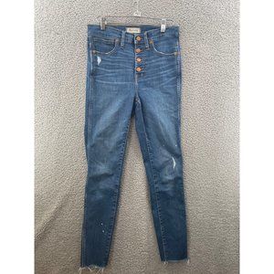 Madewell 10" High Rise Skinny Jean Button Fly Size 27